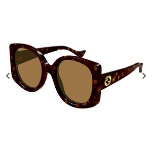 Gucci Raised Interlocking GG Acetate Butterfly Sunglasses